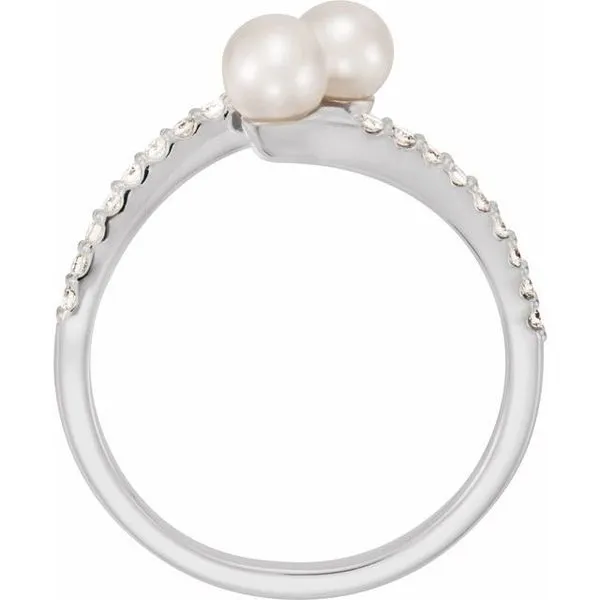 Pearl Bypass Ring Image 2 Hopman Jewelers Elkhart, IN