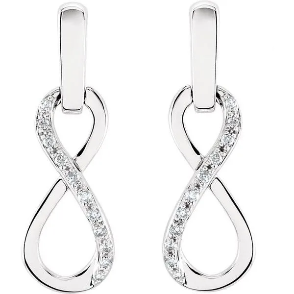 Infinity-Inspired Earrings Image 2 Hopman Jewelers Elkhart, IN