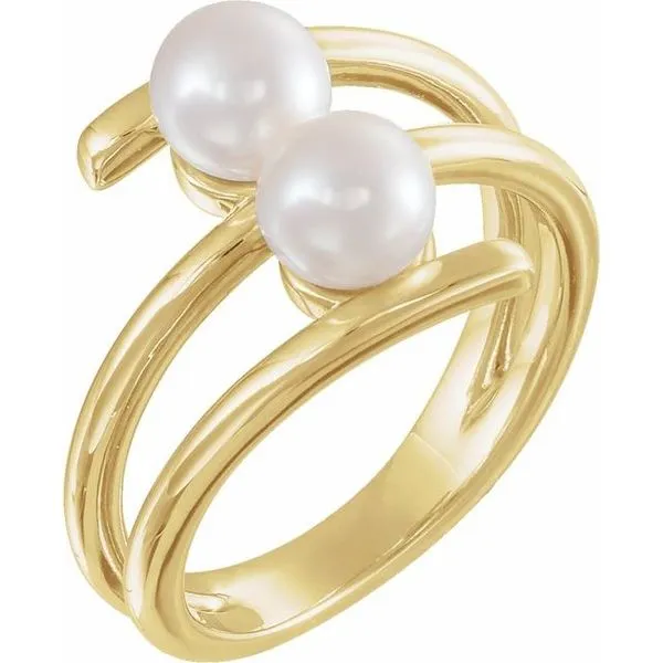 Two-Stone Pearl Ring John E. Koller Jewelry Designs owasso, OK
