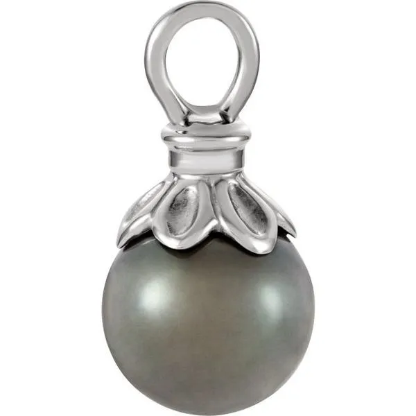 Solitaire Pearl Pendant Image 2 Hopman Jewelers Elkhart, IN