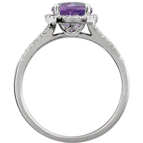 Halo-Style Birthstone Ring Image 2 Hopman Jewelers Elkhart, IN