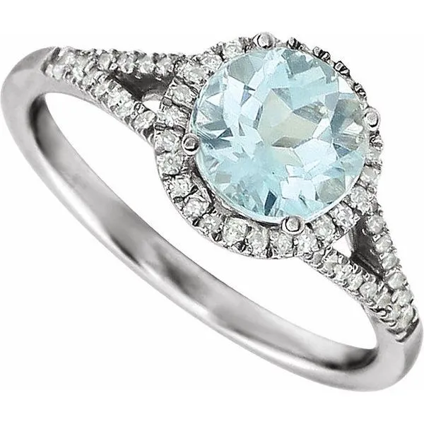 Halo-Style Birthstone Ring Image 5 Holly's Jewelry Mountain Home, AR