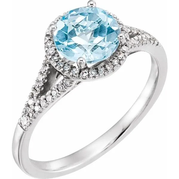 Halo-Style Birthstone Ring Hopman Jewelers Elkhart, IN