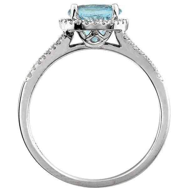Halo-Style Birthstone Ring Image 2 Hopman Jewelers Elkhart, IN