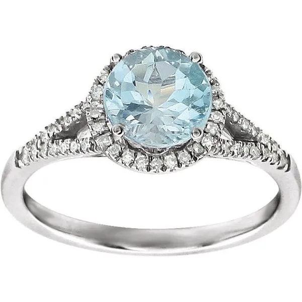 Halo-Style Birthstone Ring Image 3 Hopman Jewelers Elkhart, IN