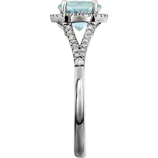 Halo-Style Birthstone Ring Image 4 Hopman Jewelers Elkhart, IN