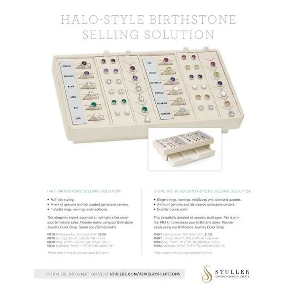 Halo-Style Birthstone Ring Image 5 Hopman Jewelers Elkhart, IN