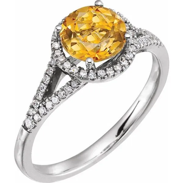 Halo-Style Birthstone Ring Hopman Jewelers Elkhart, IN