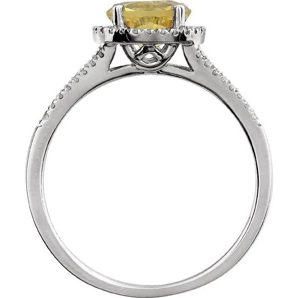 Halo-Style Birthstone Ring Image 2 Hopman Jewelers Elkhart, IN