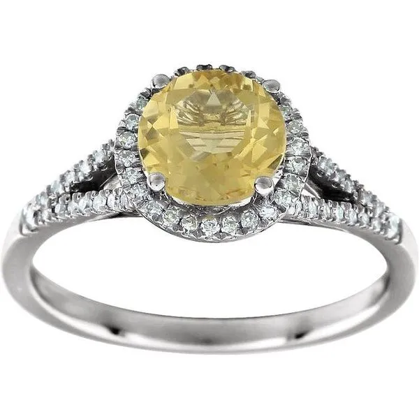 Halo-Style Birthstone Ring Image 3 Hopman Jewelers Elkhart, IN