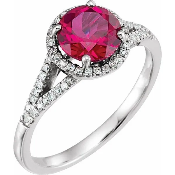 Halo-Style Birthstone Ring Hopman Jewelers Elkhart, IN