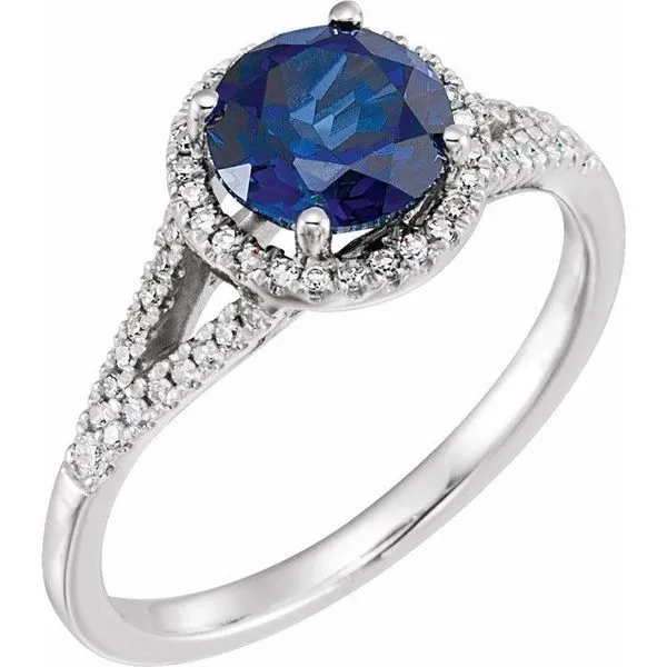 Halo-Style Birthstone Ring Hopman Jewelers Elkhart, IN