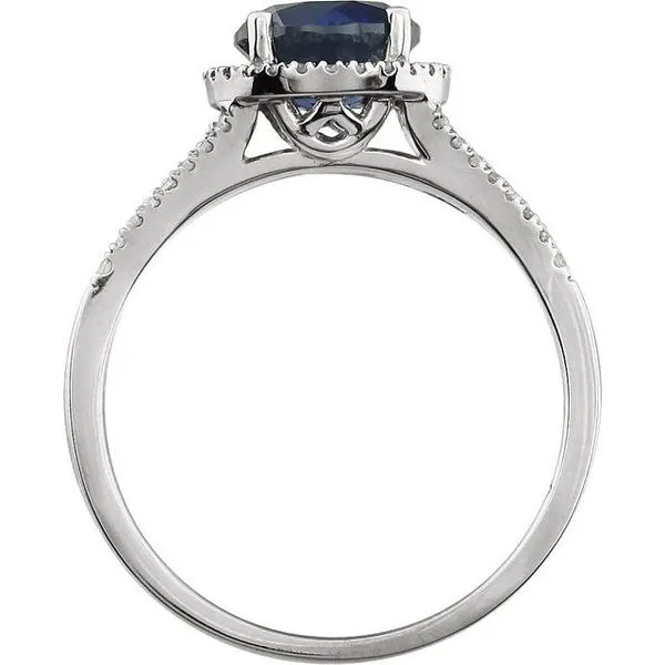 Halo-Style Birthstone Ring Image 2 Hopman Jewelers Elkhart, IN