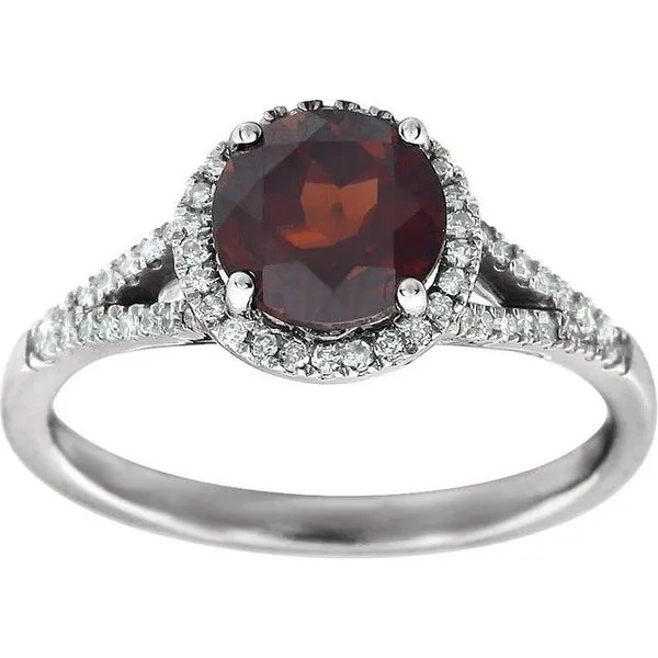 Halo-Style Birthstone Ring Image 3 Jewelry Design Studio Jensen Beach, FL