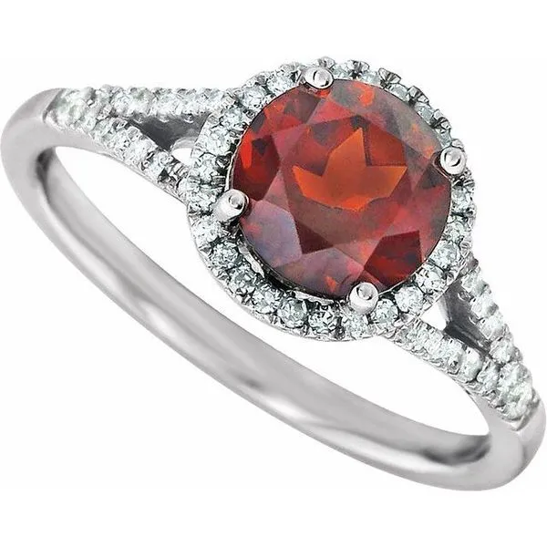 Halo-Style Birthstone Ring Image 5 Jewelry Design Studio Jensen Beach, FL