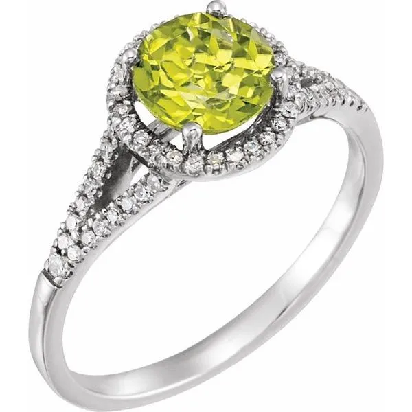 Halo-Style Birthstone Ring Hopman Jewelers Elkhart, IN