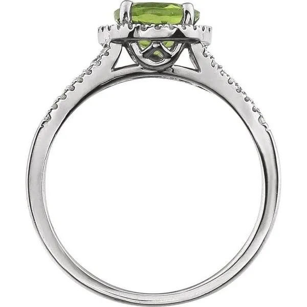 Halo-Style Birthstone Ring Image 2 Hopman Jewelers Elkhart, IN