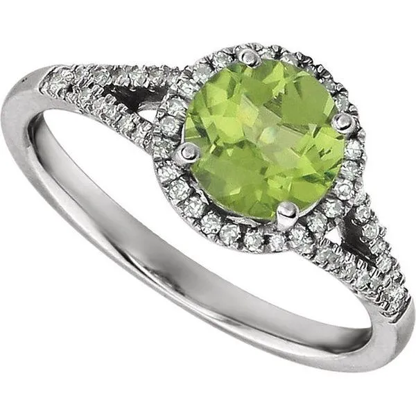 Halo-Style Birthstone Ring Image 5 Hopman Jewelers Elkhart, IN