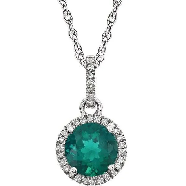 Halo-Style Birthstone Necklace Holly's Jewelry Mountain Home, AR
