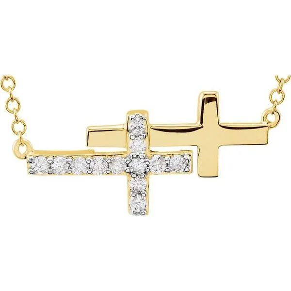Sideways Double Cross Necklace Holly's Jewelry Mountain Home, AR