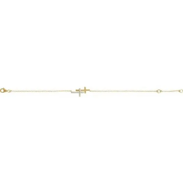 Sideways Cross Bracelet Image 3 Hopman Jewelers Elkhart, IN