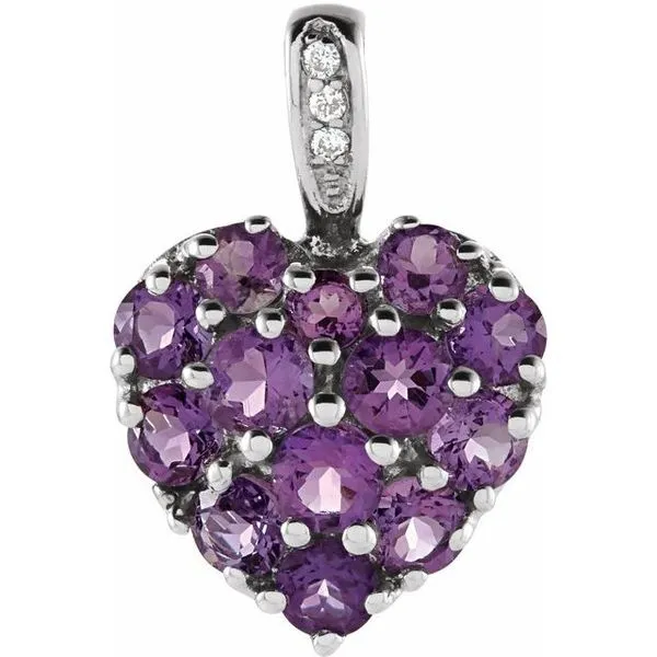 Cluster Heart Pendant Hopman Jewelers Elkhart, IN
