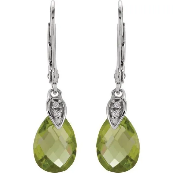 Accented Briolette Earrings Image 2 Leslie E. Sandler Fine Jewelry and Gemstones rockville , MD