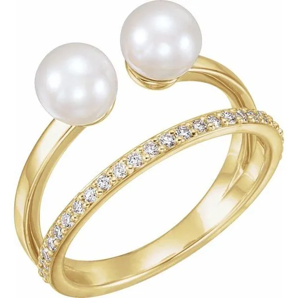 Two-Stone Pearl Ring Hopman Jewelers Elkhart, IN