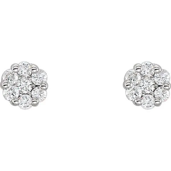 Cluster Earrings Image 2 Hopman Jewelers Elkhart, IN