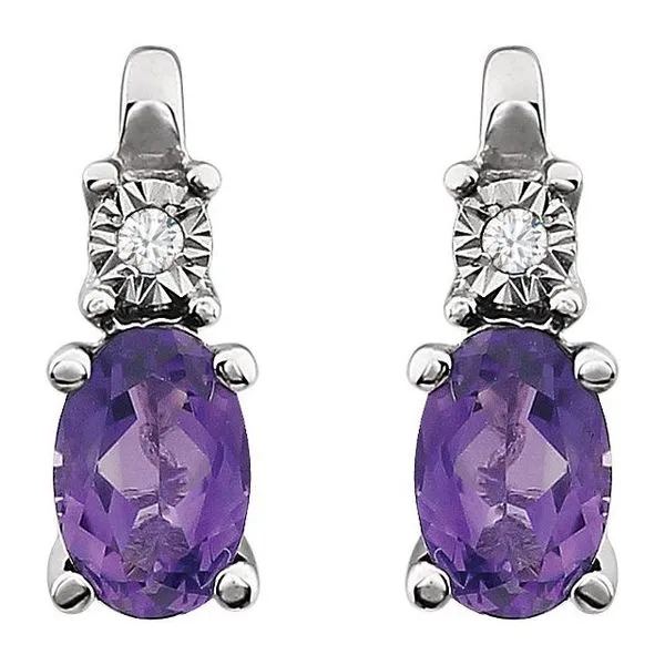 Accented Birthstone Earrings Image 2 Hopman Jewelers Elkhart, IN