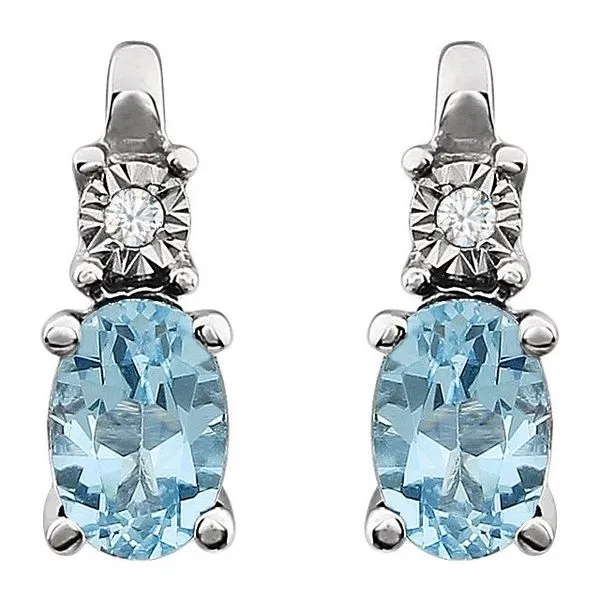 Accented Birthstone Earrings Image 2 Hopman Jewelers Elkhart, IN