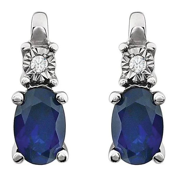 Accented Birthstone Earrings Image 2 Hopman Jewelers Elkhart, IN