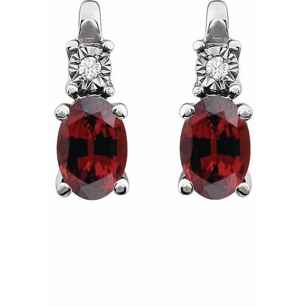Accented Birthstone Earrings Image 2 Hopman Jewelers Elkhart, IN
