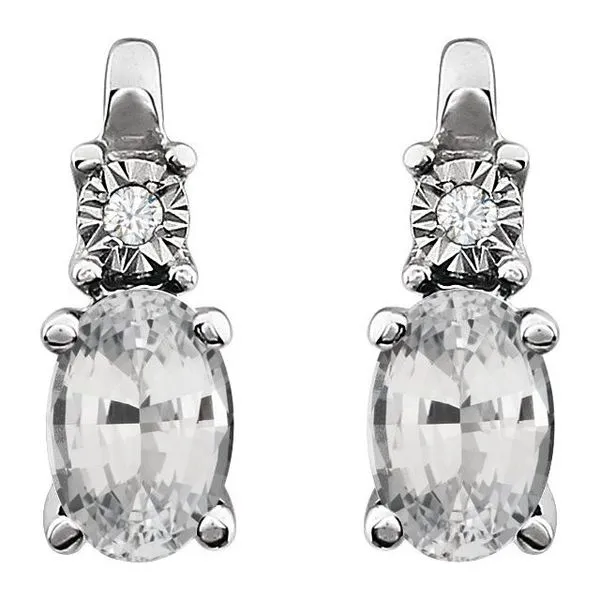 Accented Birthstone Earrings Image 2 Boyd Jewelers Wesley Chapel, FL