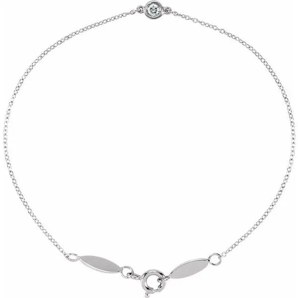 Bezel-Set Link Bracelet Holly's Jewelry Mountain Home, AR