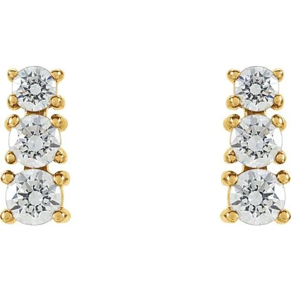 Three-Stone Earrings Image 2 Hopman Jewelers Elkhart, IN