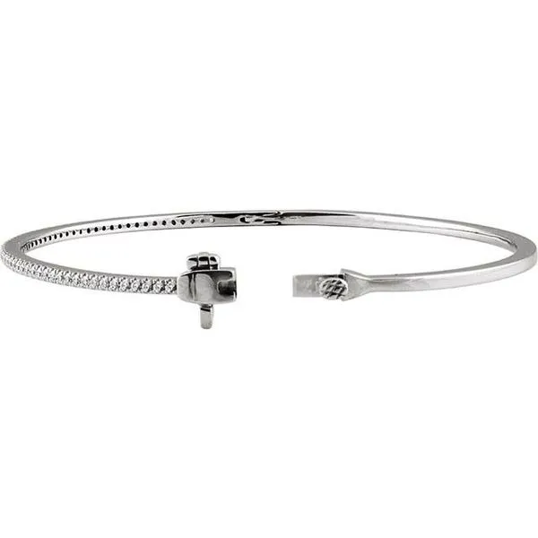 Pavé Bangle Bracelet Image 2 Linwood Custom Jewelers Linwood, NJ