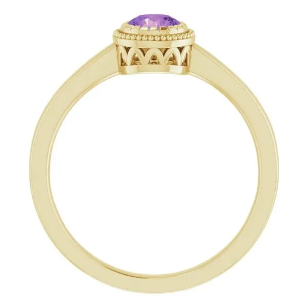 Solitaire Birthstone Ring Image 2 Becky Beck's Jewelry DeKalb, IL