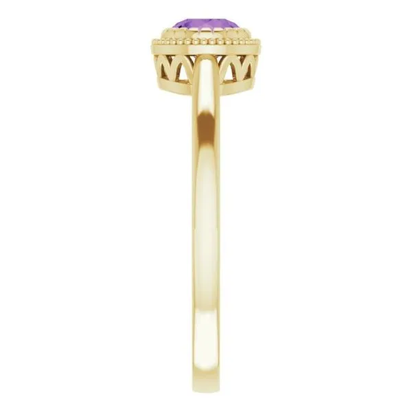 Solitaire Birthstone Ring Image 4 Becky Beck's Jewelry DeKalb, IL