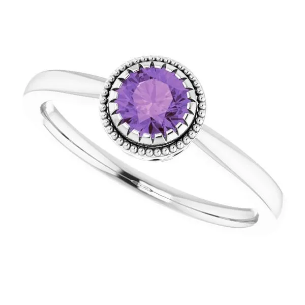 Solitaire Birthstone Ring Image 5 Gysbers Jewelry Waupun, WI