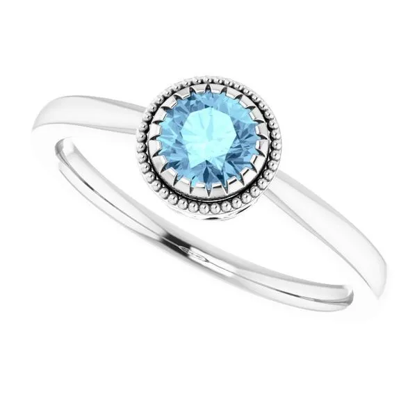 Solitaire Birthstone Ring Image 5 J. Meredith Jewelers Delafield, WI