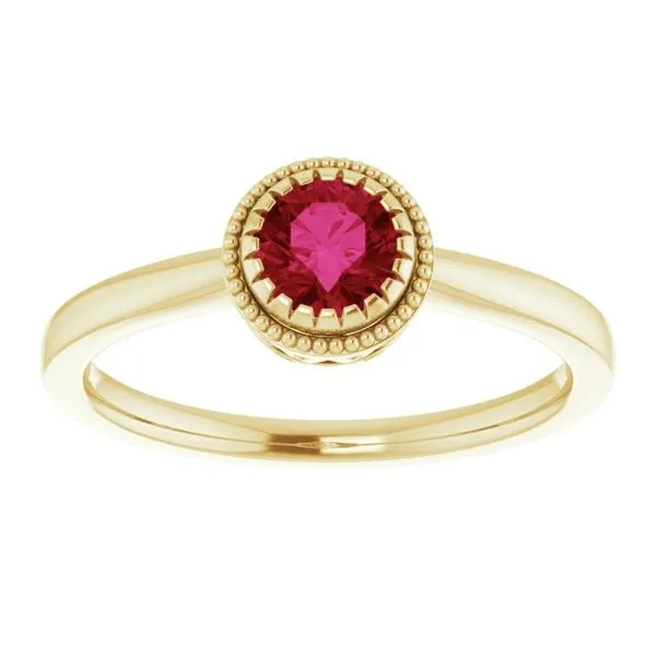 Solitaire Birthstone Ring Image 3 J. Meredith Jewelers Delafield, WI