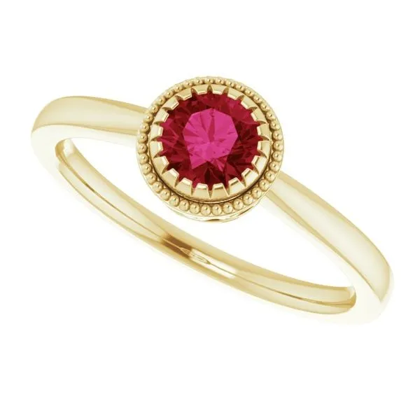 Solitaire Birthstone Ring Image 5 Linwood Custom Jewelers Linwood, NJ