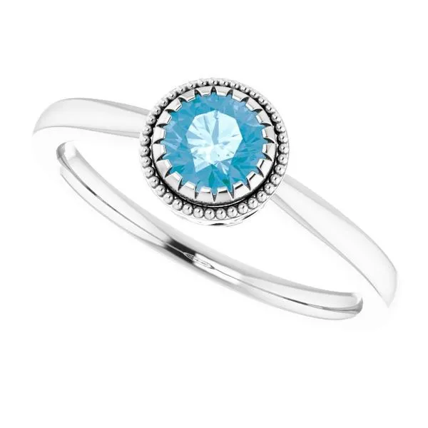 Solitaire Birthstone Ring Image 5 Linwood Custom Jewelers Linwood, NJ