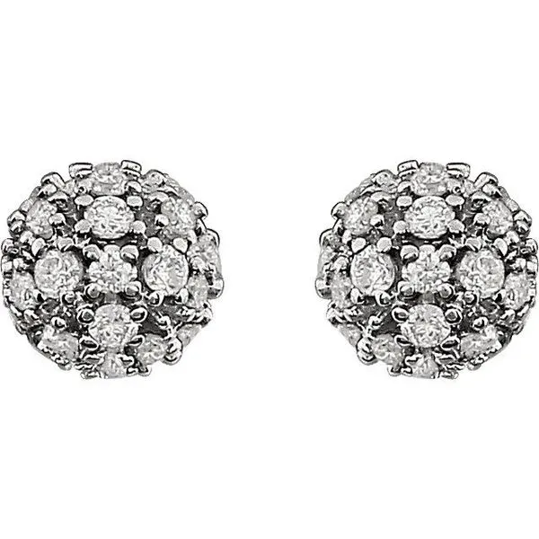 Cluster Ball Stud Earrings Image 2 Hopman Jewelers Elkhart, IN