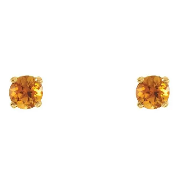 Round 4-Prong Youth Birthstone Stud Earrings Image 2 Linwood Custom Jewelers Linwood, NJ