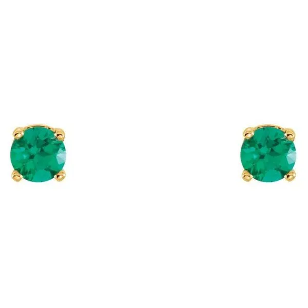 Round 4-Prong Youth Birthstone Stud Earrings Image 2 John E. Koller Jewelry Designs owasso, OK