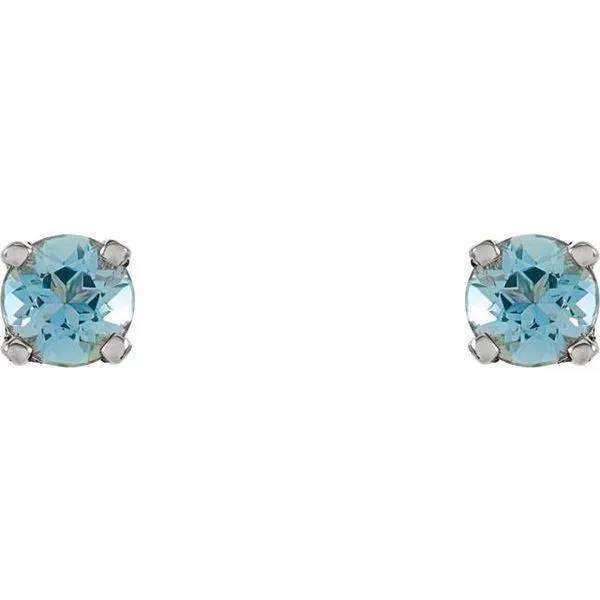 Round 4-Prong Youth Birthstone Stud Earrings Image 2 Holly's Jewelry Mountain Home, AR