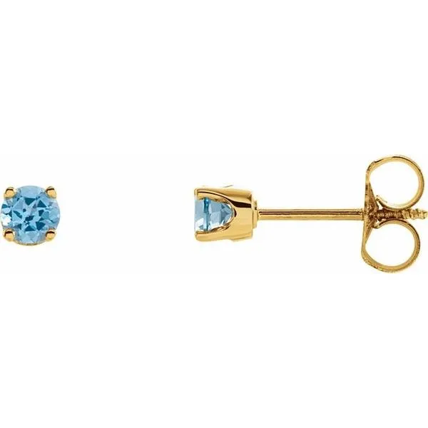 Round 4-Prong Youth Birthstone Stud Earrings Scirto's Jewelry Lockport, NY