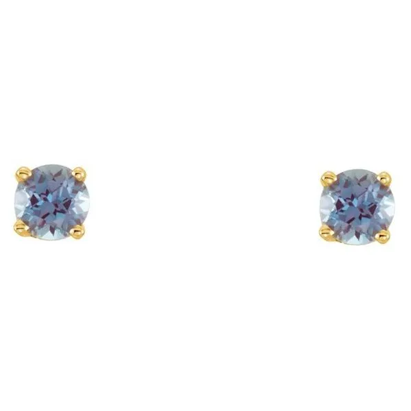 Round 4-Prong Youth Birthstone Stud Earrings Image 2 Holly's Jewelry Mountain Home, AR